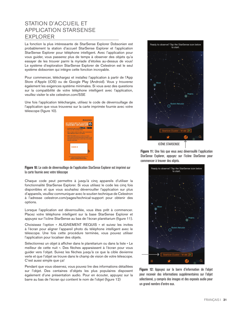 Celestron StarSense Explorer 12" f/4.9 Dobsonian Telescope User Manual | Page 31 / 105