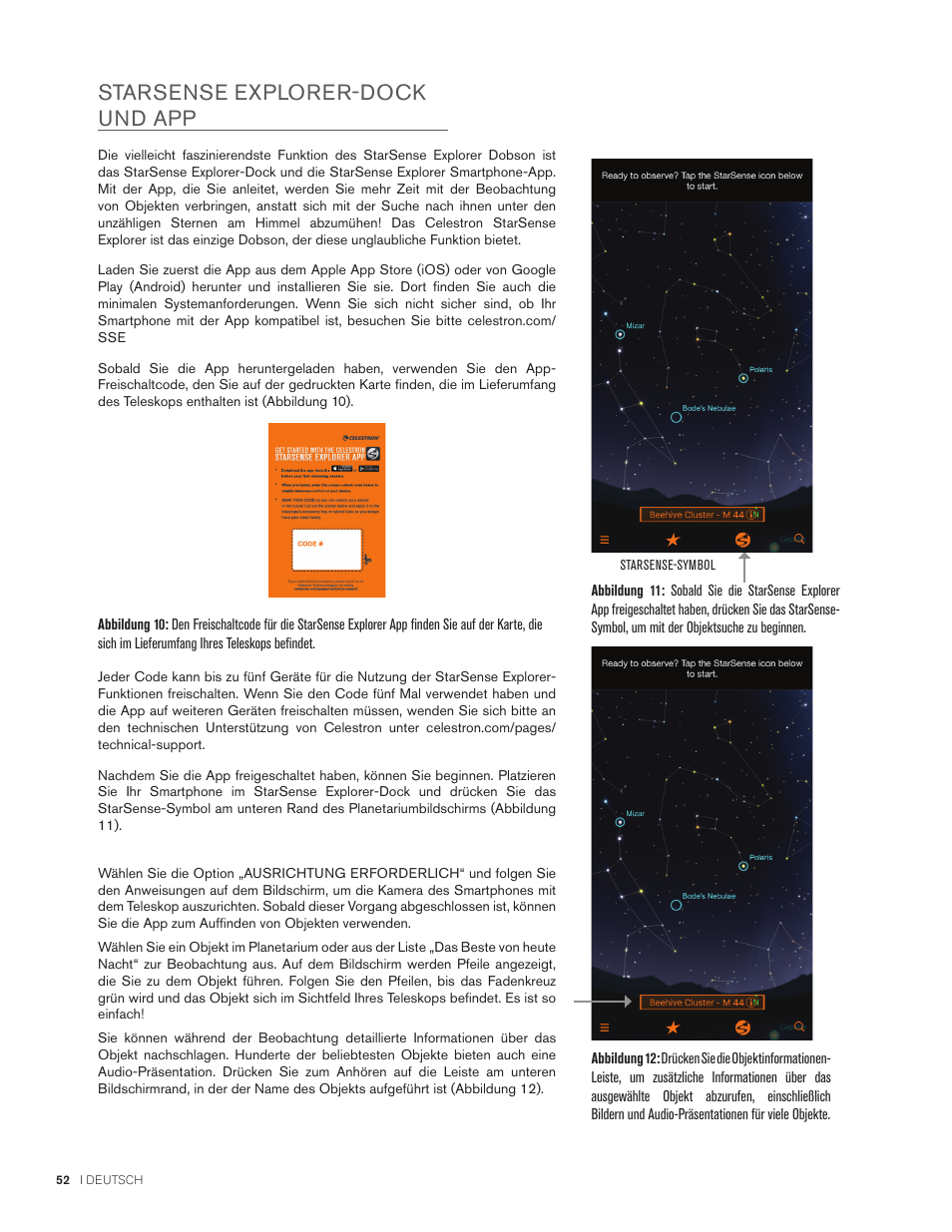 Starsense explorer-dock und app | Celestron StarSense Explorer 12" f/4.9 Dobsonian Telescope User Manual | Page 52 / 105