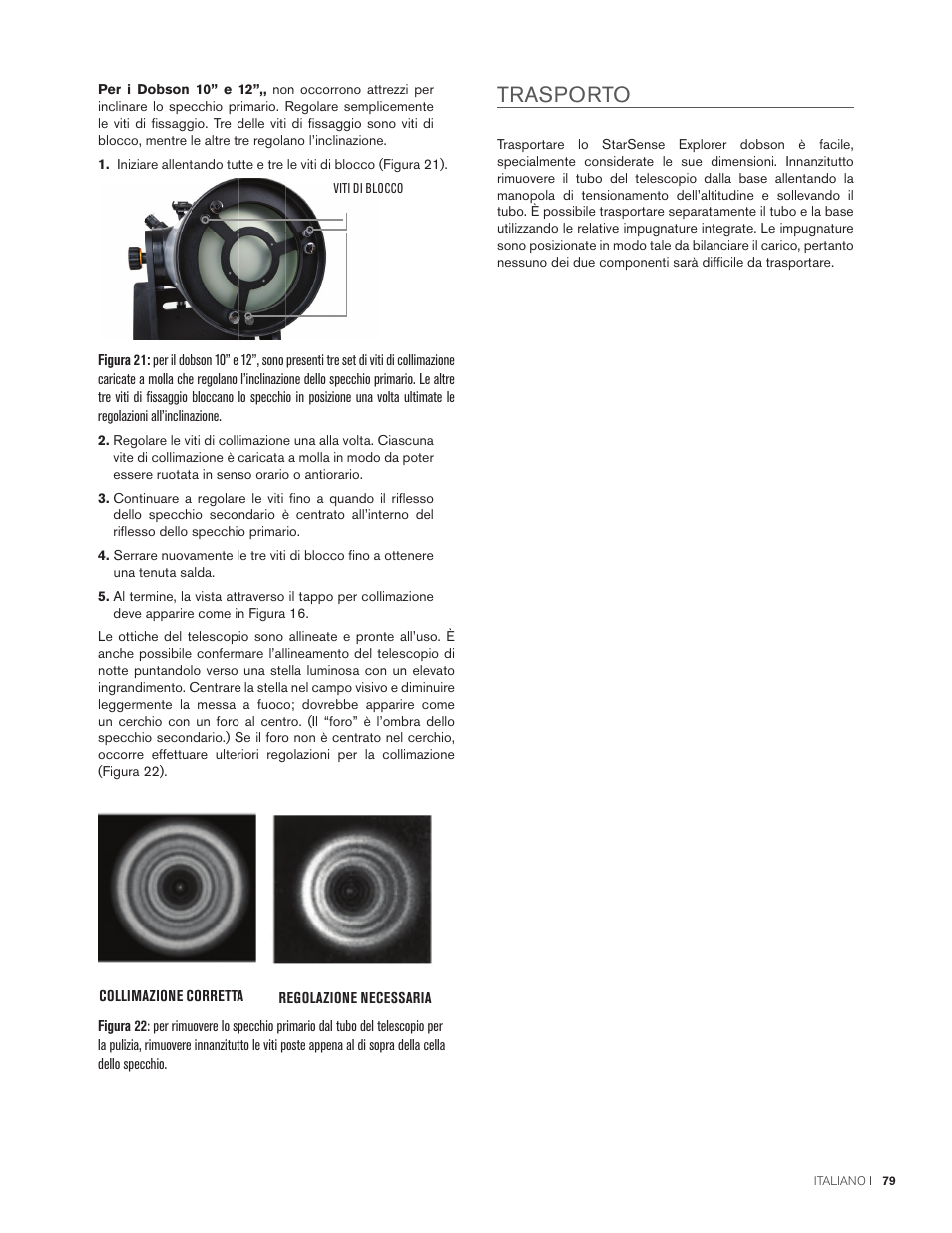 Trasporto | Celestron StarSense Explorer 12" f/4.9 Dobsonian Telescope User Manual | Page 79 / 105