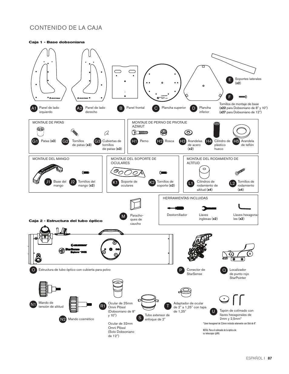 Celestron StarSense Explorer 12" f/4.9 Dobsonian Telescope User Manual | Page 87 / 105