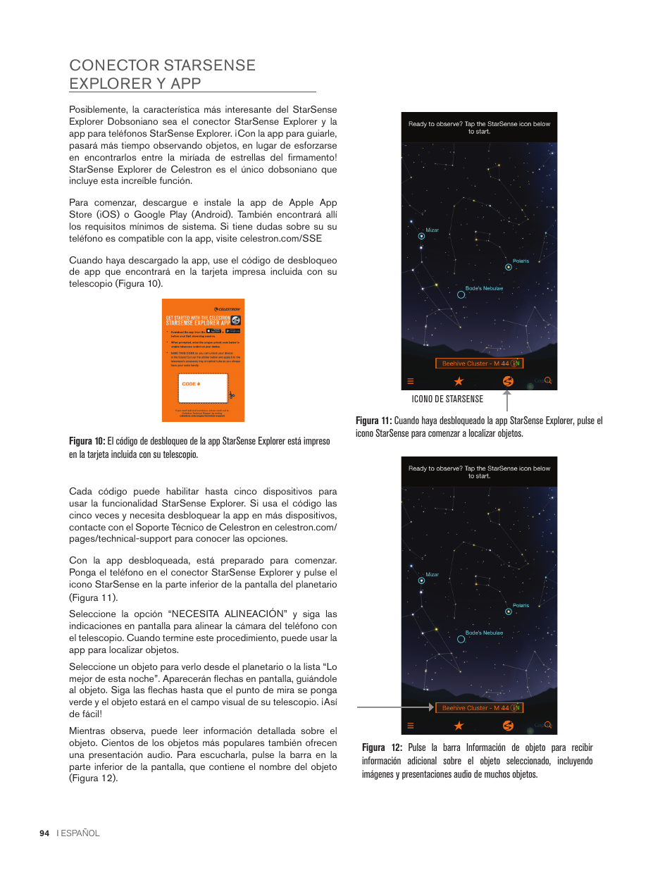 Conector starsense explorer y app | Celestron StarSense Explorer 12" f/4.9 Dobsonian Telescope User Manual | Page 94 / 105