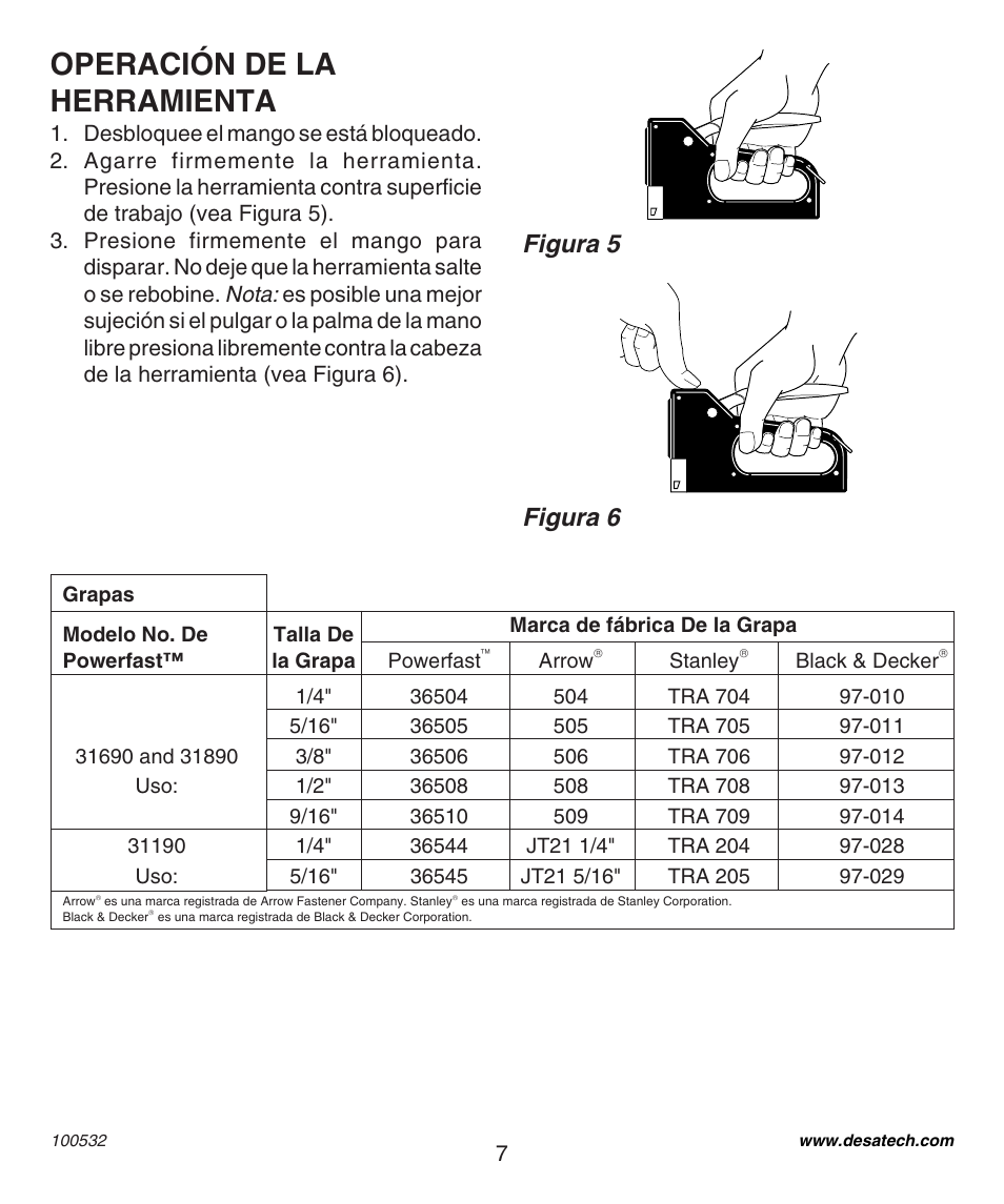 Operación de la herramienta, Figura 6 figura 5 | Desa 31890 User Manual | Page 7 / 12