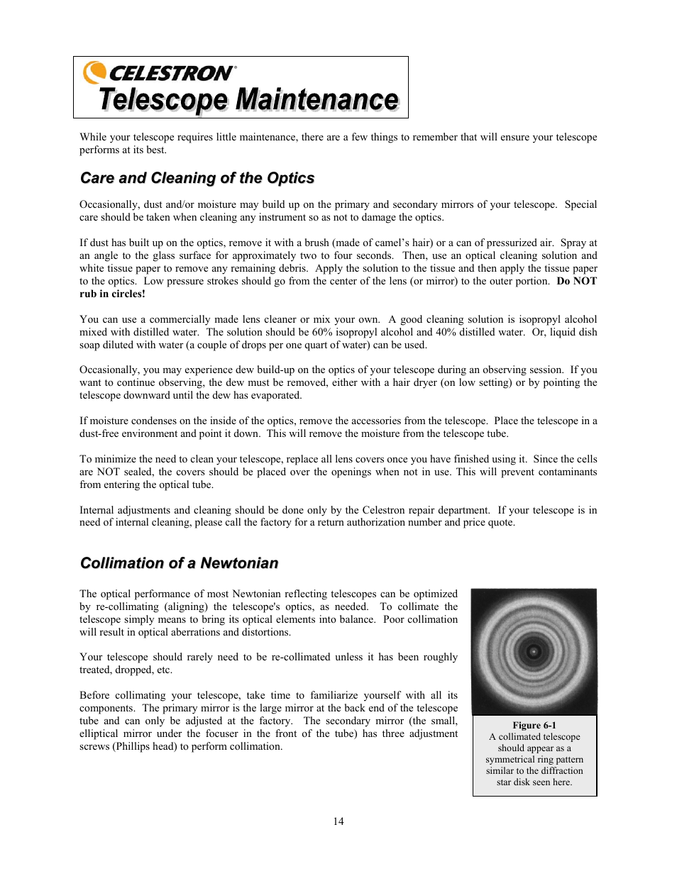 Celestron FirstScope 76mm f/4 Signature Series Moon Alt-Az Reflector Telescope User Manual | Page 14 / 80