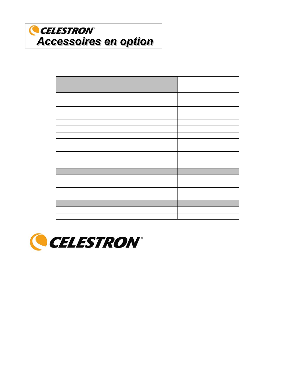 Spécifications du firstscope | Celestron FirstScope 76mm f/4 Signature Series Moon Alt-Az Reflector Telescope User Manual | Page 64 / 80