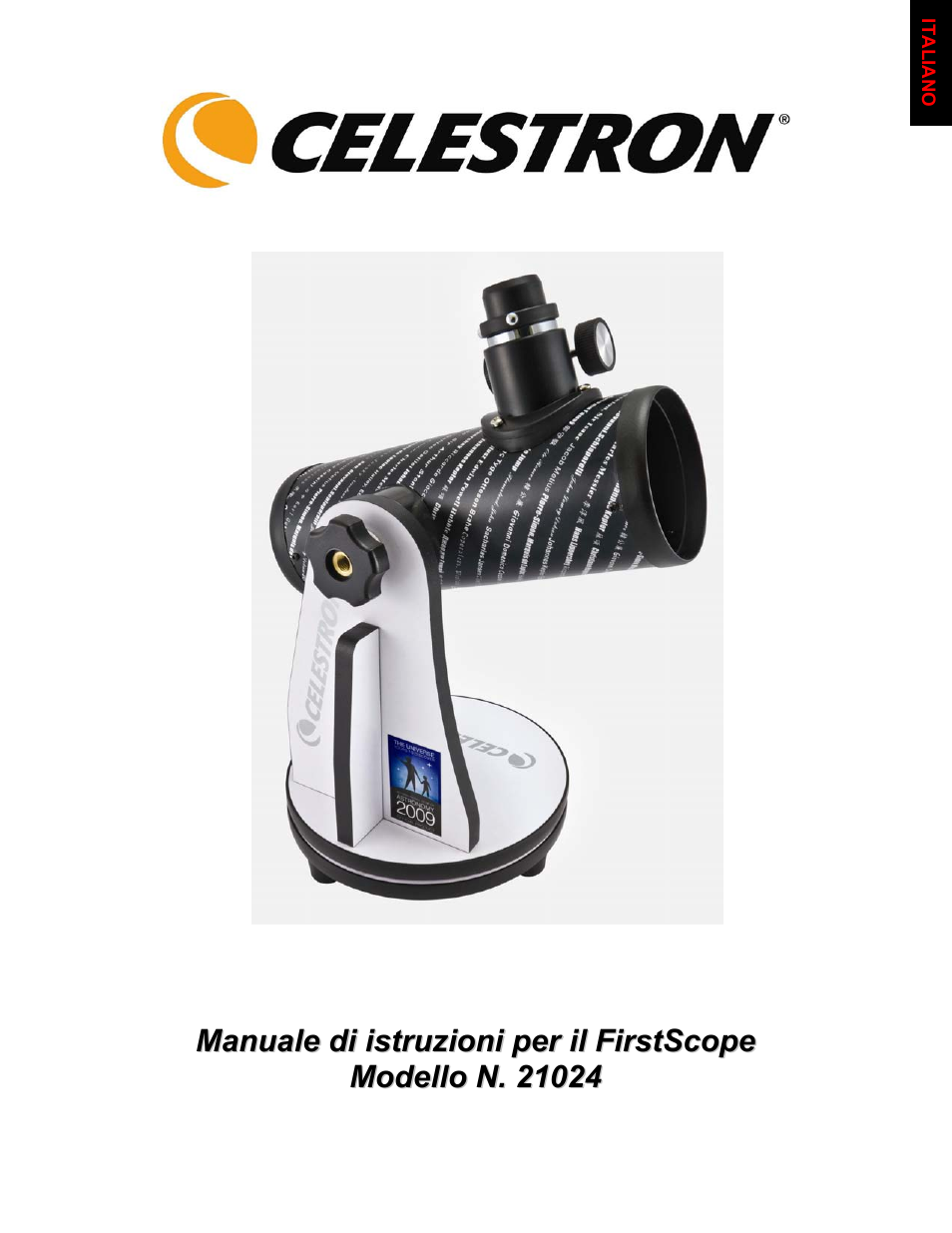 Italiano | Celestron FirstScope 76mm f/4 Signature Series Moon Alt-Az Reflector Telescope User Manual | Page 65 / 80