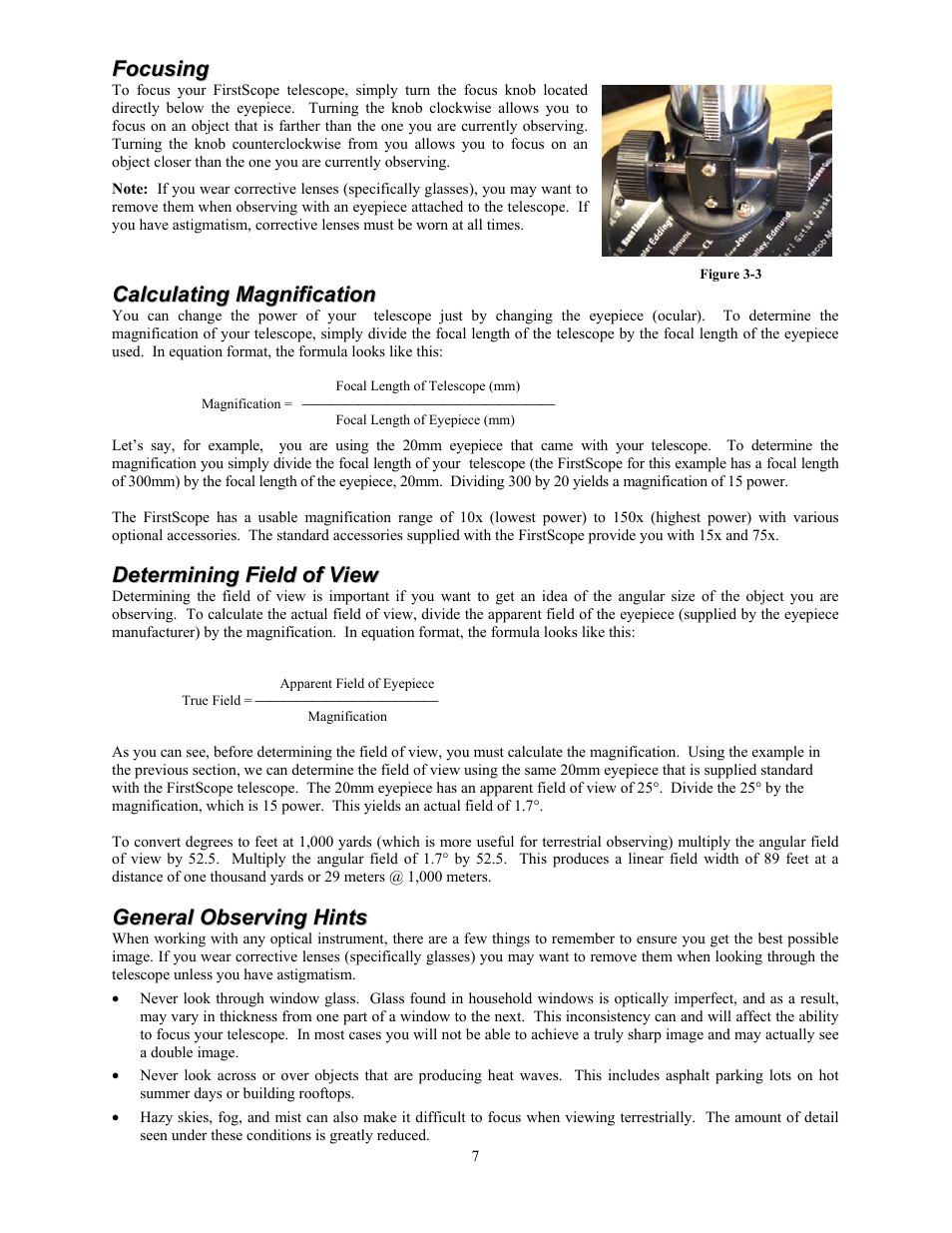 Celestron FirstScope 76mm f/4 Signature Series Moon Alt-Az Reflector Telescope User Manual | Page 7 / 80