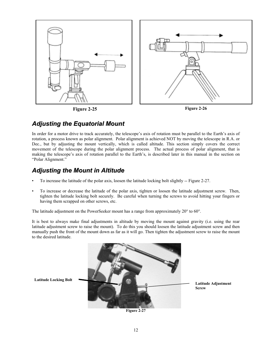 Celestron PowerSeeker 70 70mm f/10 AZ Refractor Telescope User Manual | Page 12 / 151