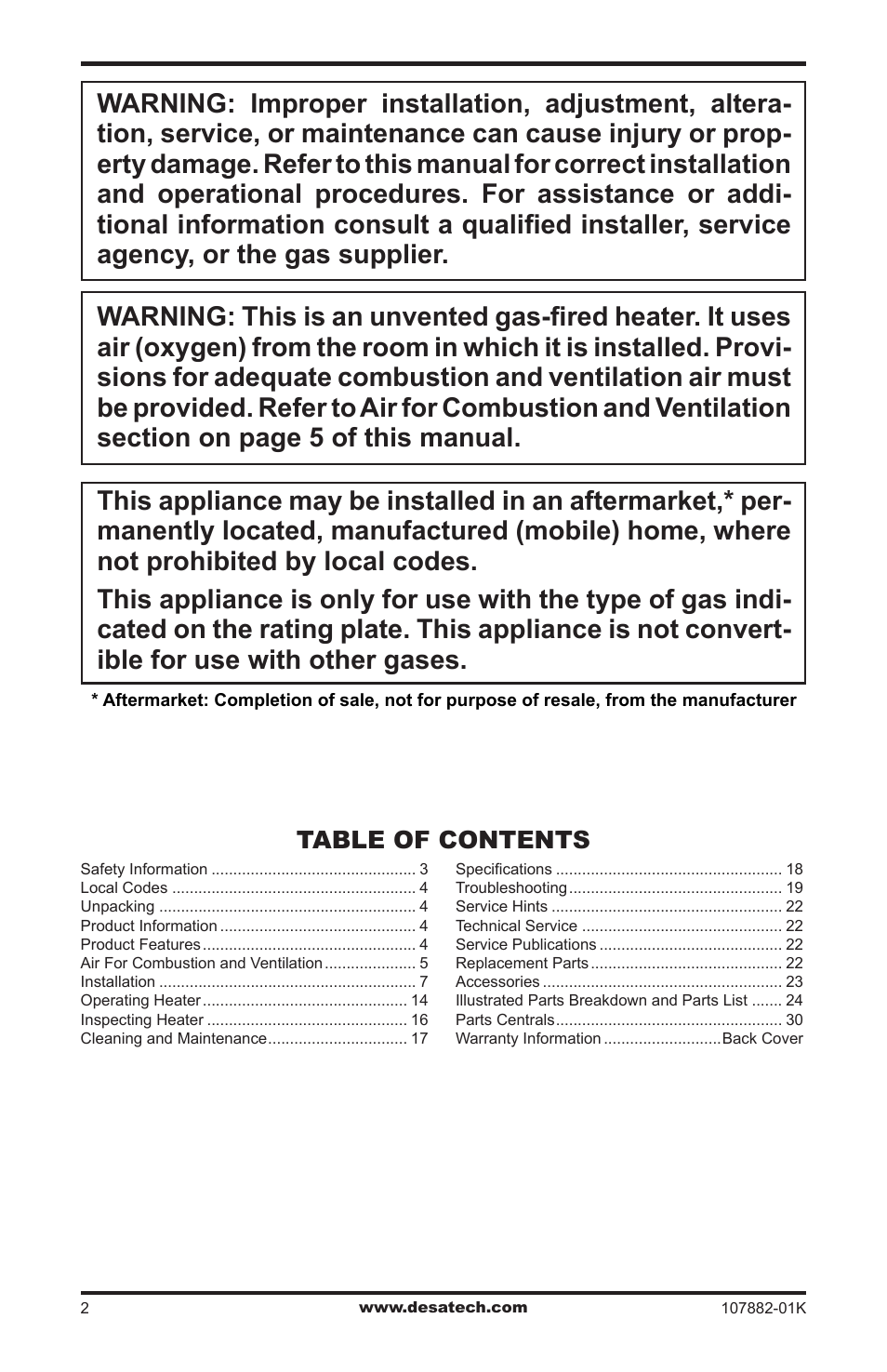 Desa CBN20T  EN User Manual | Page 2 / 32