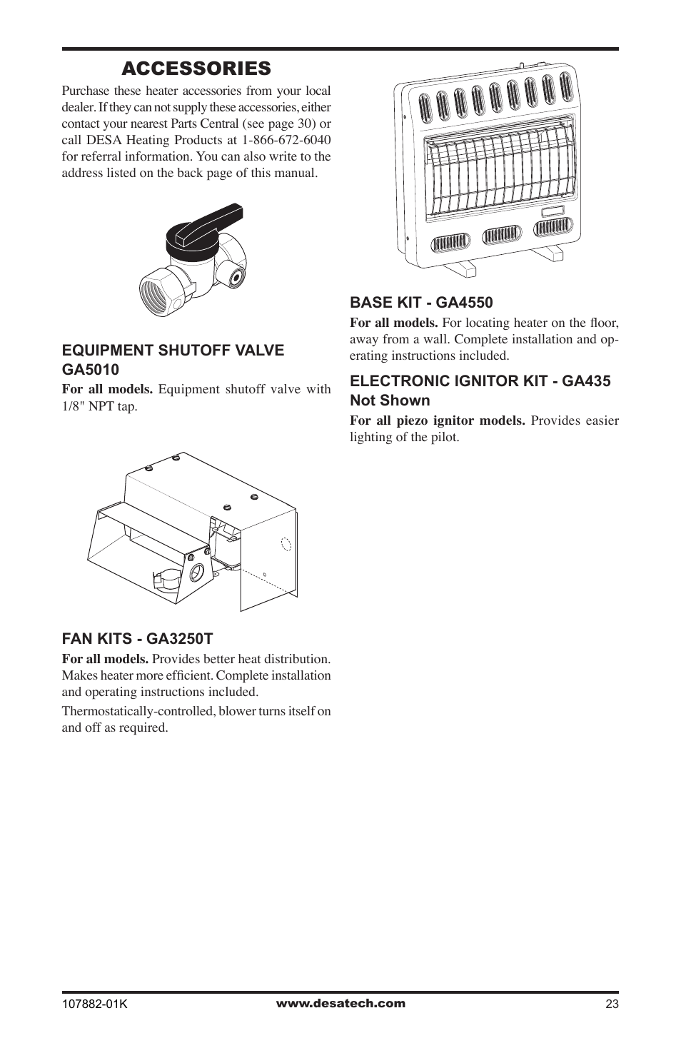 Accessories | Desa CBN20T  EN User Manual | Page 23 / 32