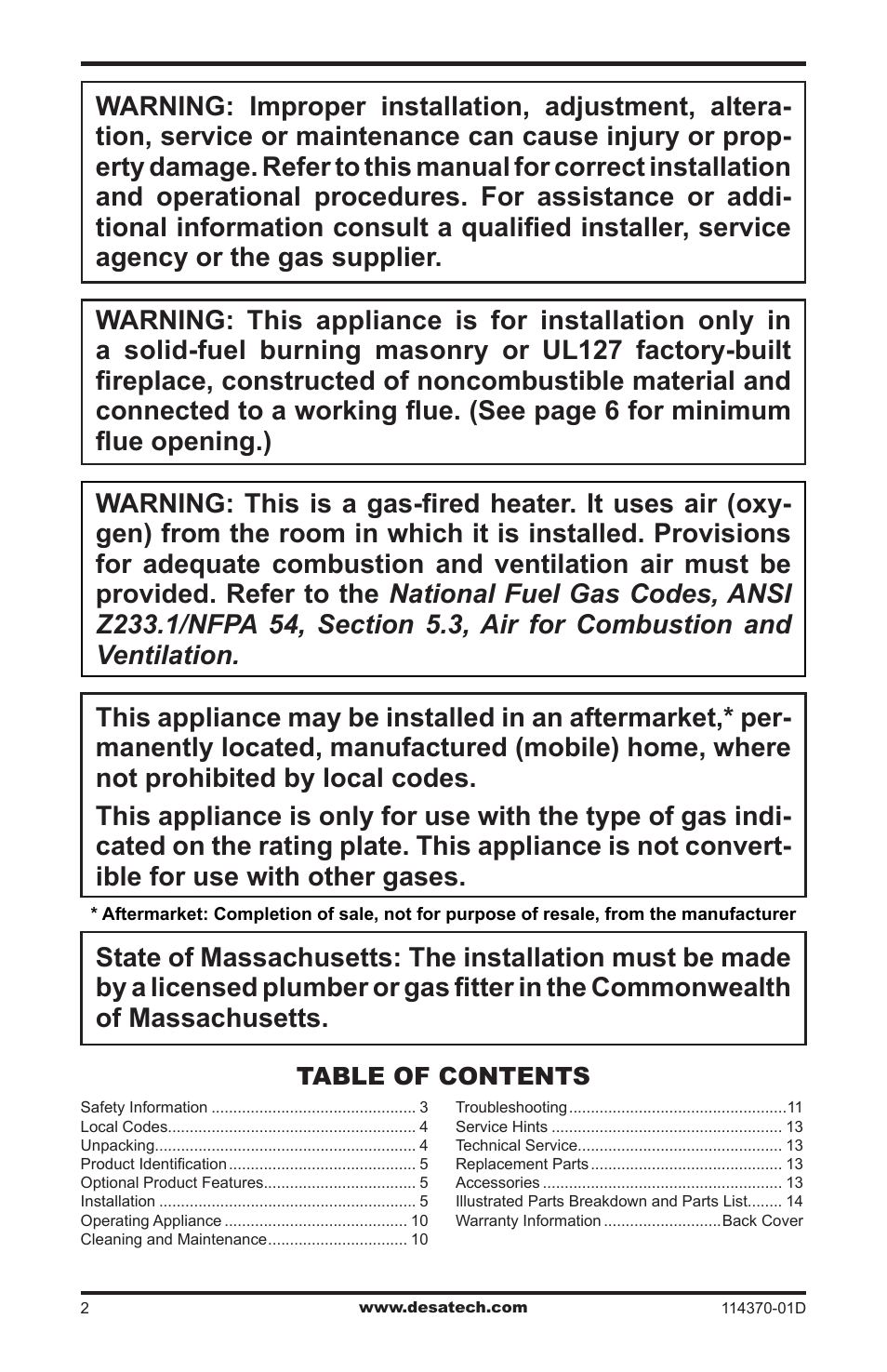 Desa VTD-24N-JHB User Manual | Page 2 / 16