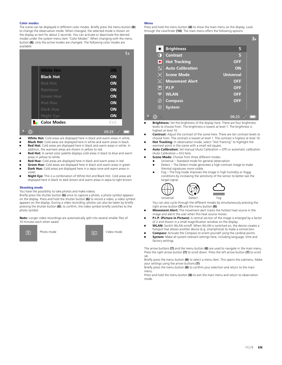 Carl Zeiss 640 x 512 DTI 4/35 Digital Thermal Imaging Camera (50Hz) User Manual | Page 11 / 15