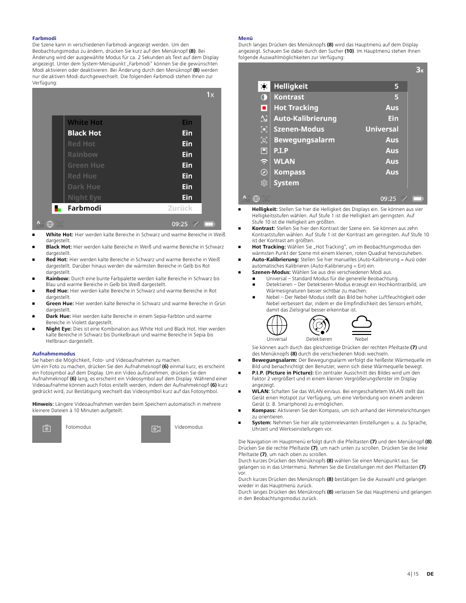 Carl Zeiss 640 x 512 DTI 4/35 Digital Thermal Imaging Camera (50Hz) User Manual | Page 4 / 15