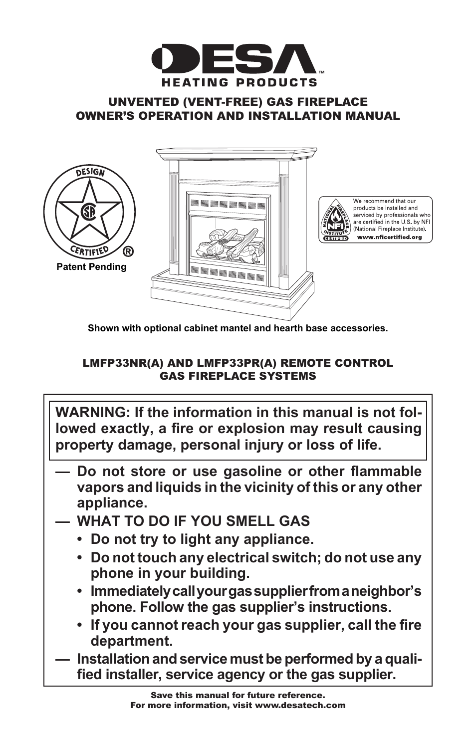 Desa LMFP33NR(A) User Manual | 36 pages