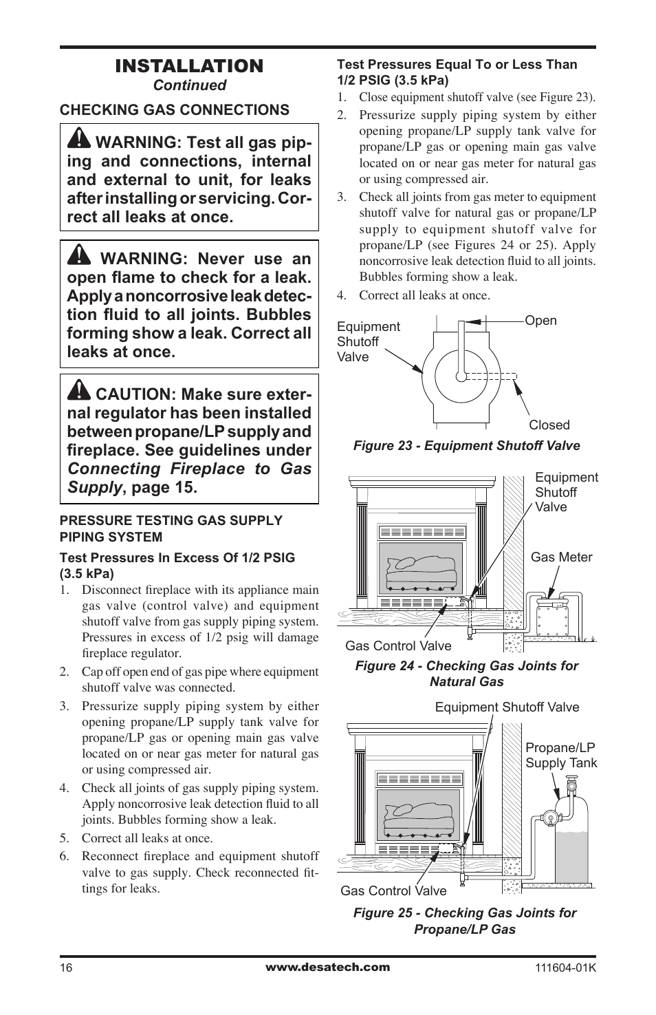 Installation | Desa LMFP33NR(A) User Manual | Page 16 / 36