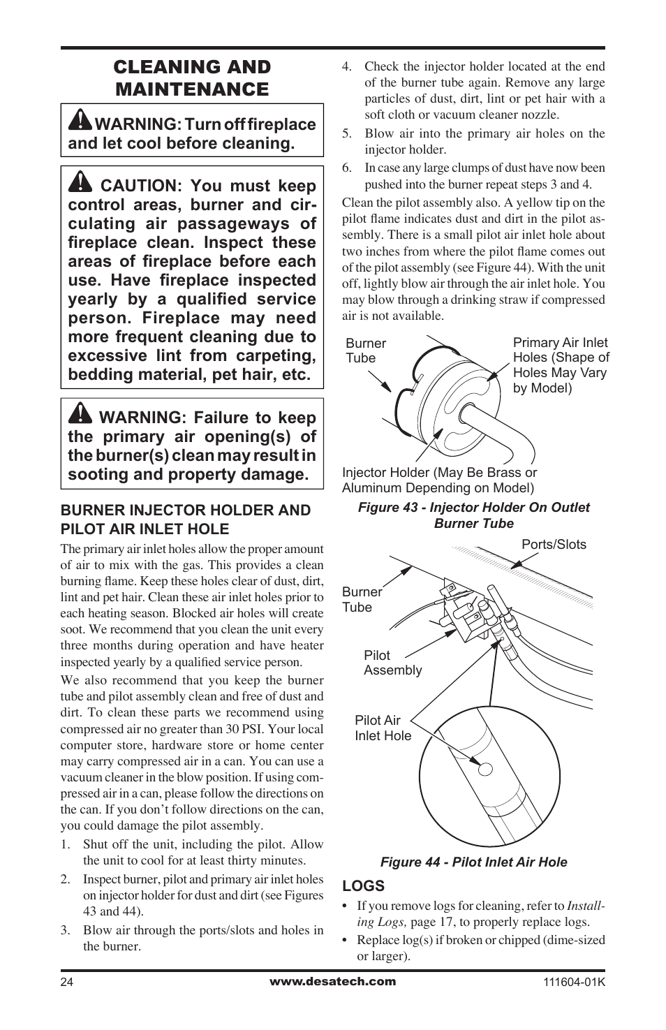 Cleaning and maintenance | Desa LMFP33NR(A) User Manual | Page 24 / 36