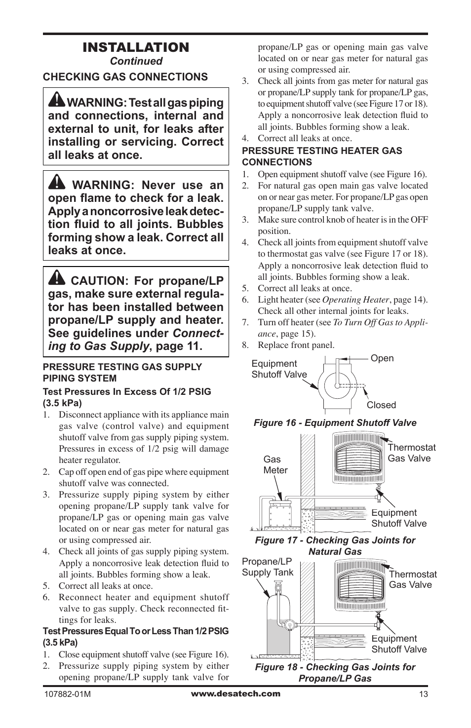 Installation | Desa CBT30NT User Manual | Page 13 / 28