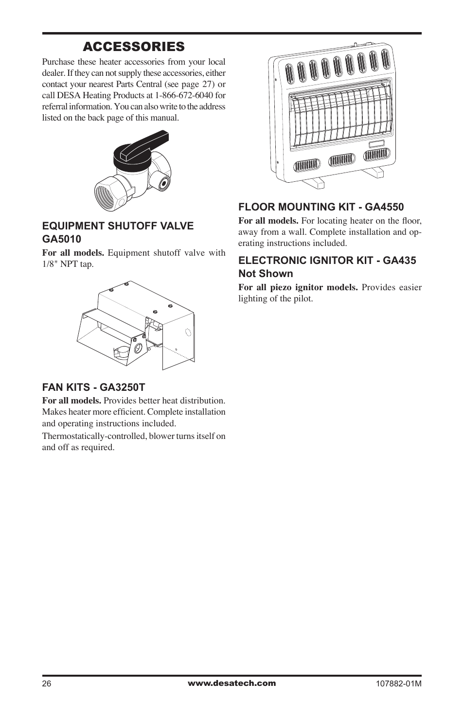 Accessories | Desa CBT30NT User Manual | Page 26 / 28