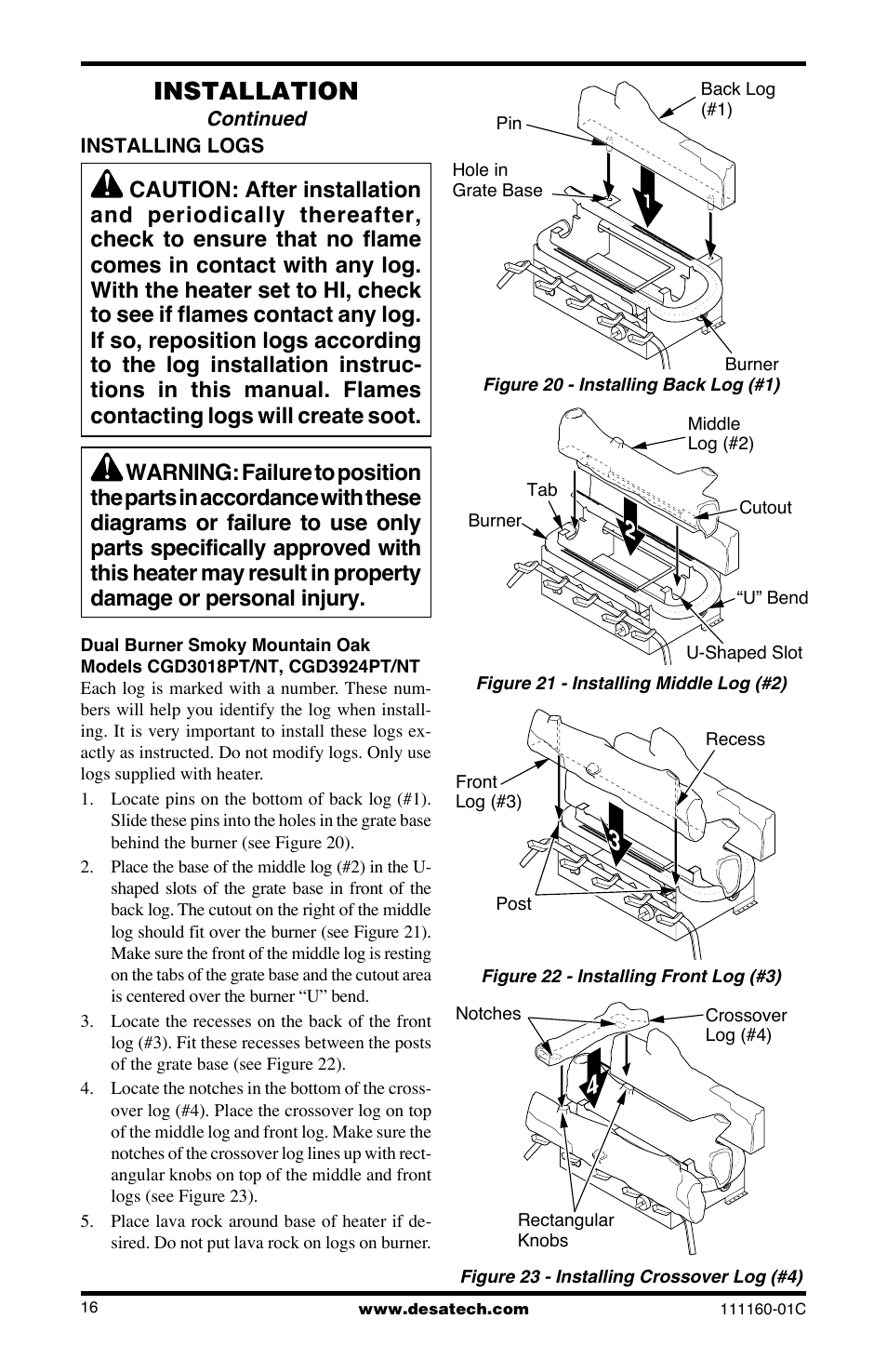 Installation | Desa CGD3018PT/NT User Manual | Page 16 / 44