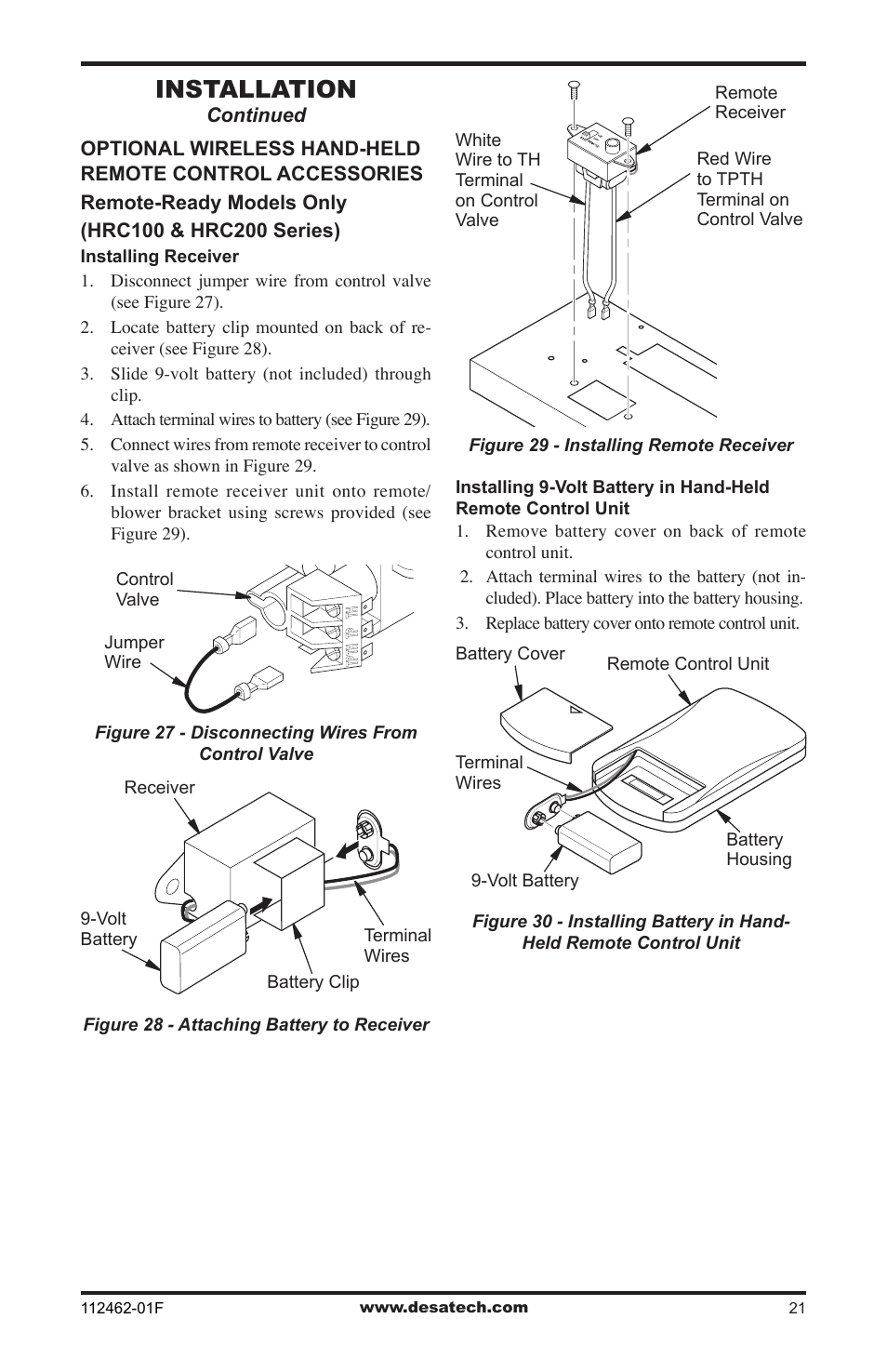 Installation | Desa VMH10TPC User Manual | Page 21 / 44