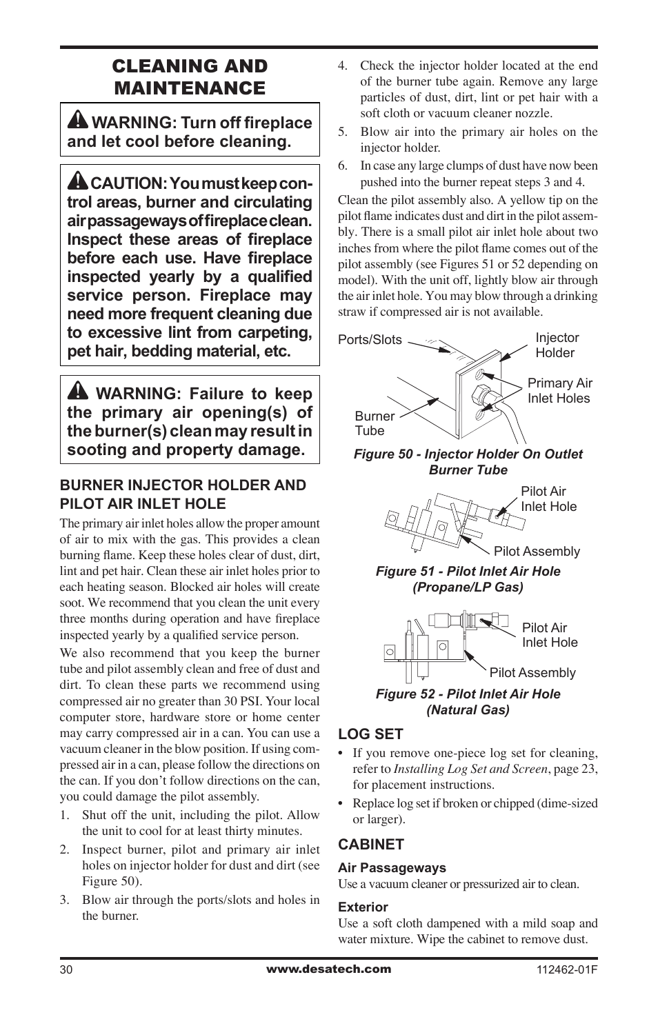 Cleaning and maintenance | Desa VMH10TPC User Manual | Page 30 / 44