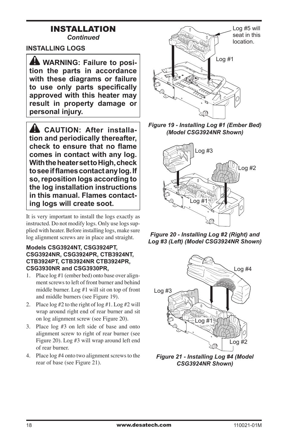 Installation | Desa VRL30PR User Manual | Page 18 / 44