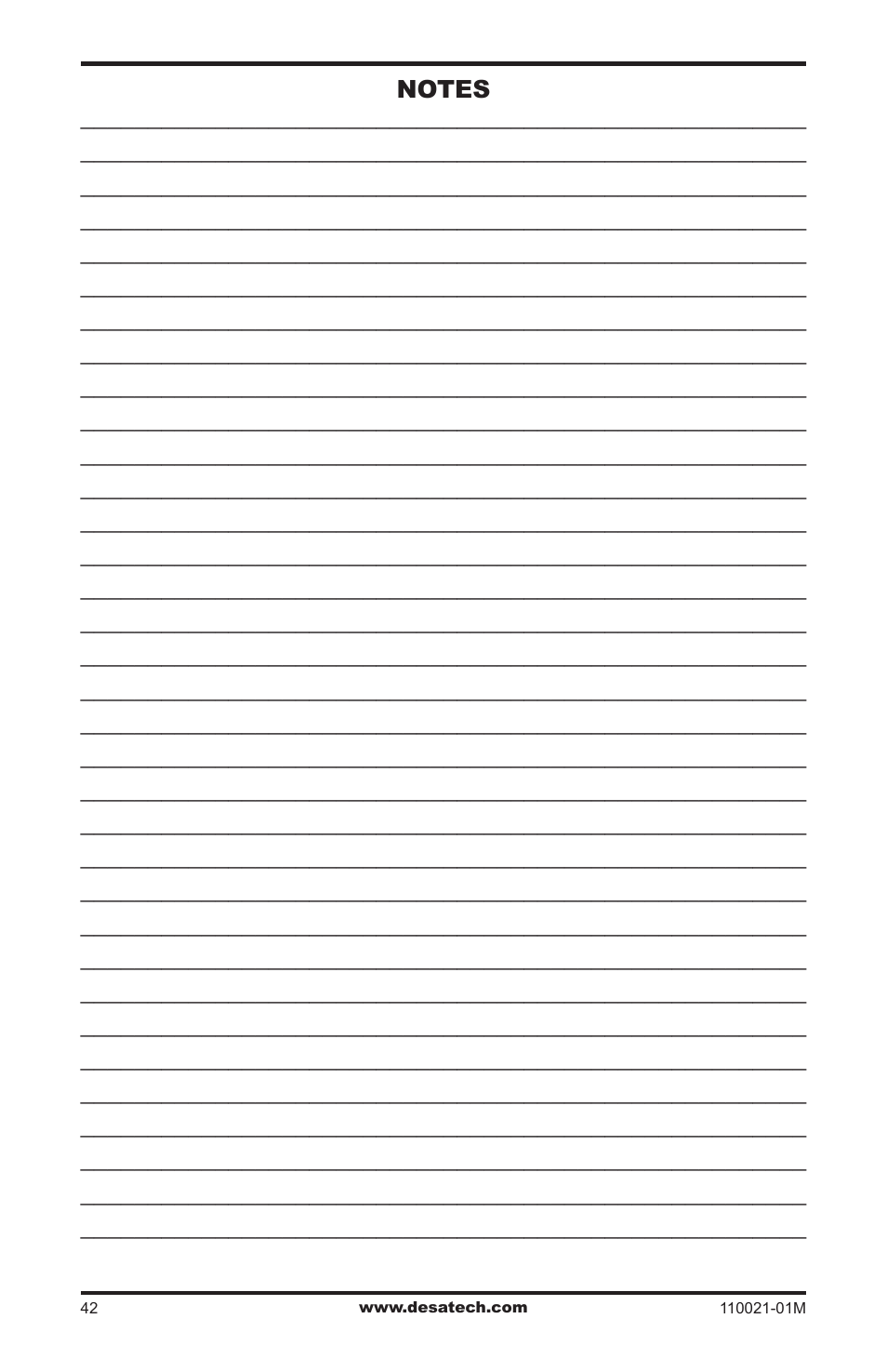 Desa VRL30PR User Manual | Page 42 / 44