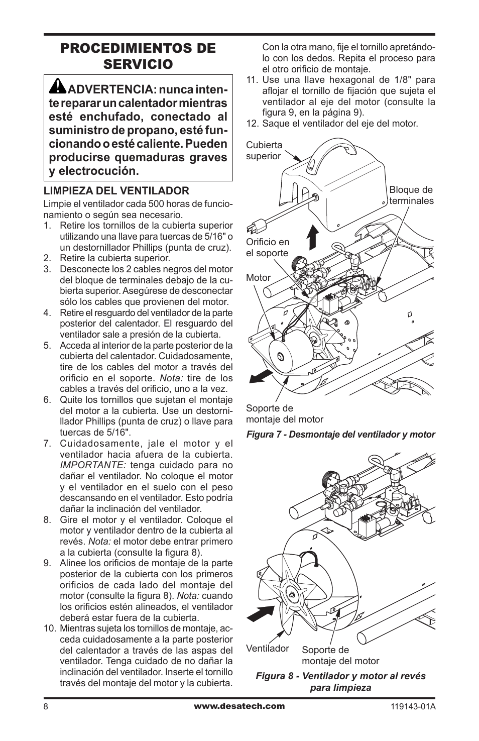 Procedimientos de servicio | Desa TB111 User Manual | Page 26 / 56