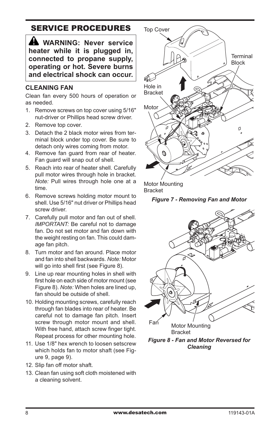 Service procedures | Desa TB111 User Manual | Page 8 / 56