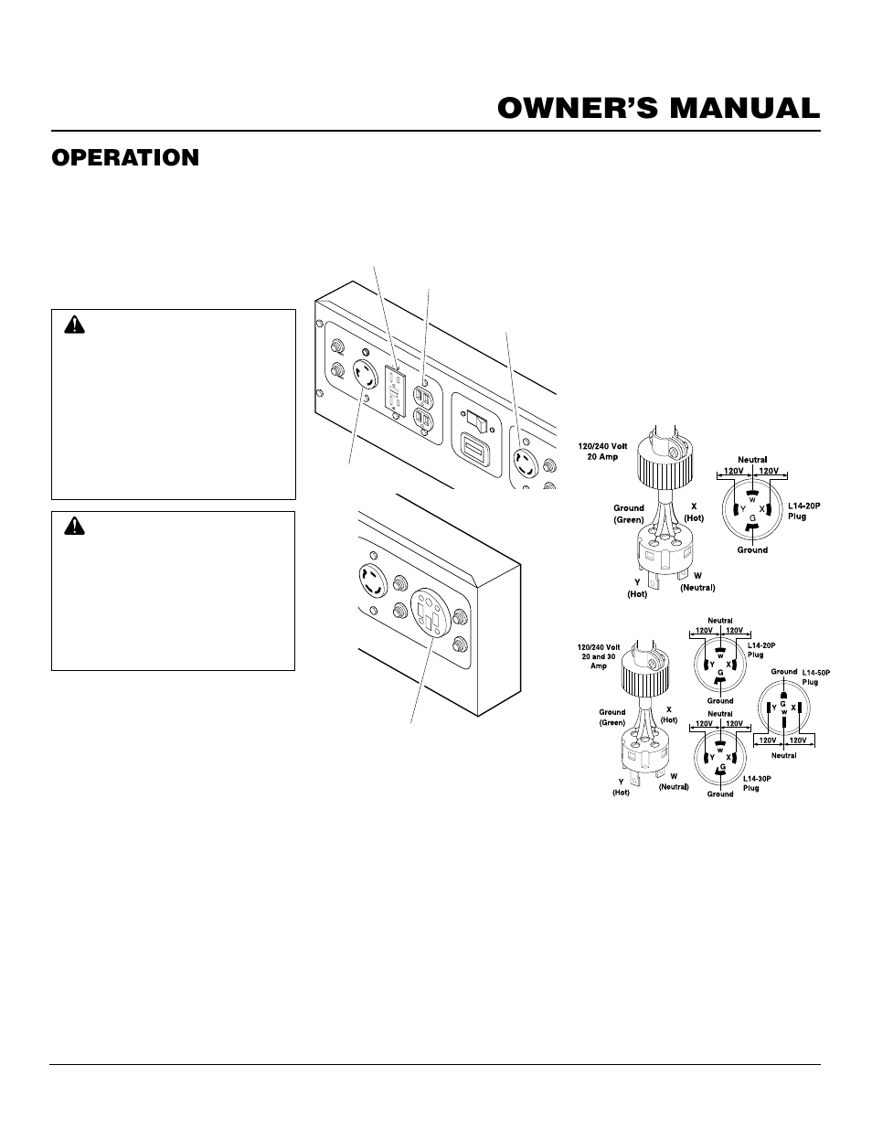 Owner’s manual, Operation, General information | Using receptacle, Power cord and plug requirements | Desa Rgh3000pr User Manual | Page 11 / 32