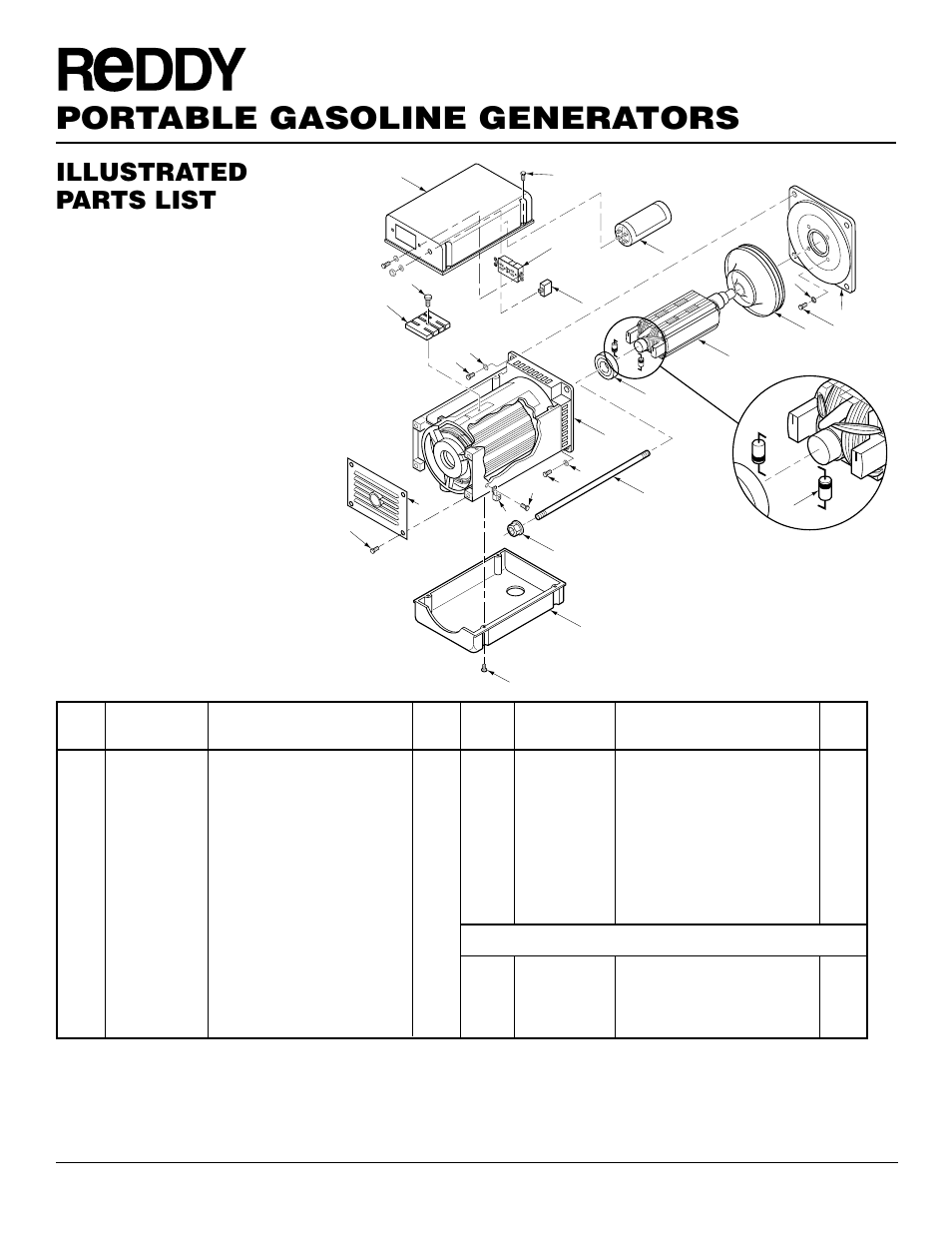 Portable gasoline generators, Illustrated parts list | Desa Rgh3000pr User Manual | Page 20 / 32
