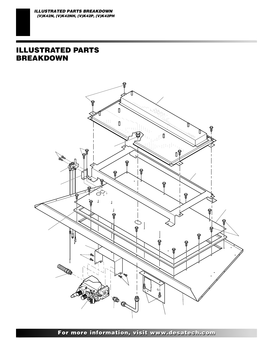 Illustrated parts breakdown | Desa (V)K42N SERIES User Manual | Page 34 / 40