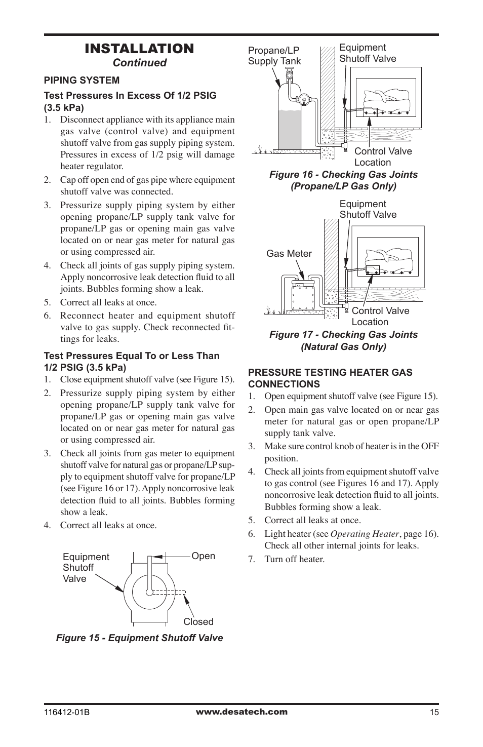 Installation | Desa VFRMV18PB User Manual | Page 15 / 32