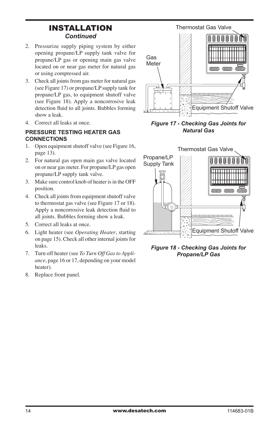 Installation | Desa BG30PT User Manual | Page 14 / 32