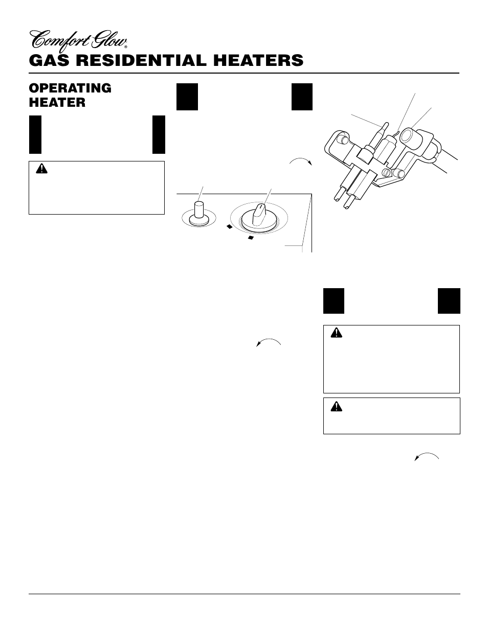 Gas residential heaters, Operating heater, Lighting instructions | For your safety read before lighting | Desa CGN10R User Manual | Page 10 / 20