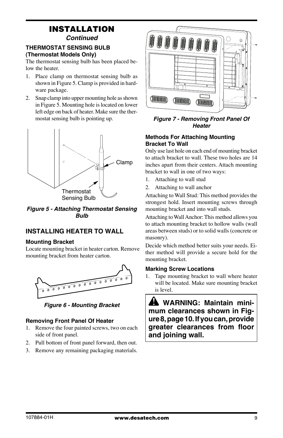 Installation | Desa GN30 User Manual | Page 9 / 32