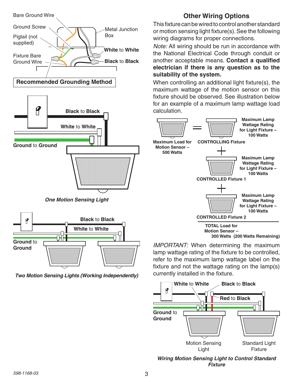 Other wiring options | Desa PF-4305 User Manual | Page 3 / 12