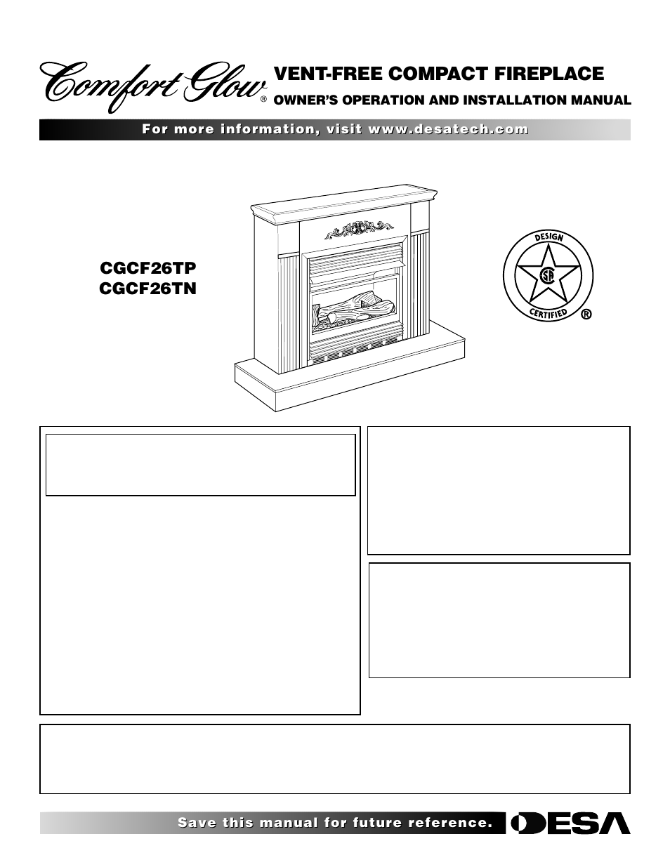 Desa CGCF26TN User Manual | 30 pages