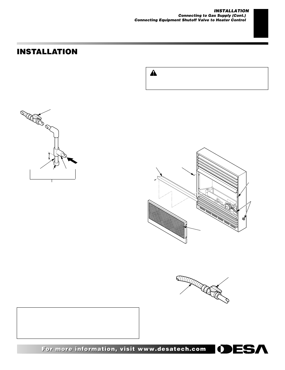 Installation | Desa CGCF26TN User Manual | Page 15 / 30