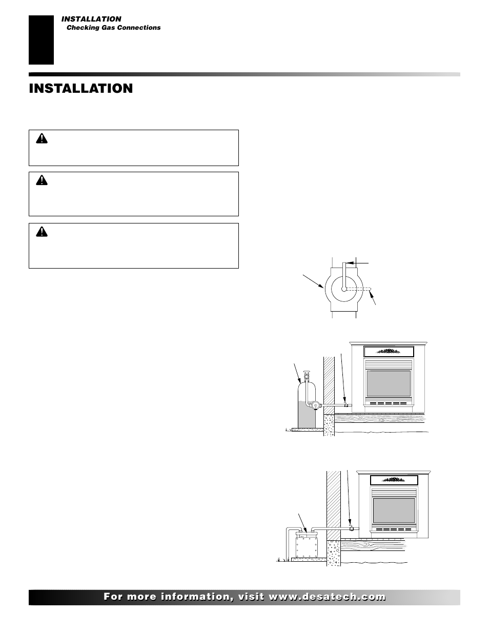 Installation, Continued | Desa CGCF26TN User Manual | Page 16 / 30