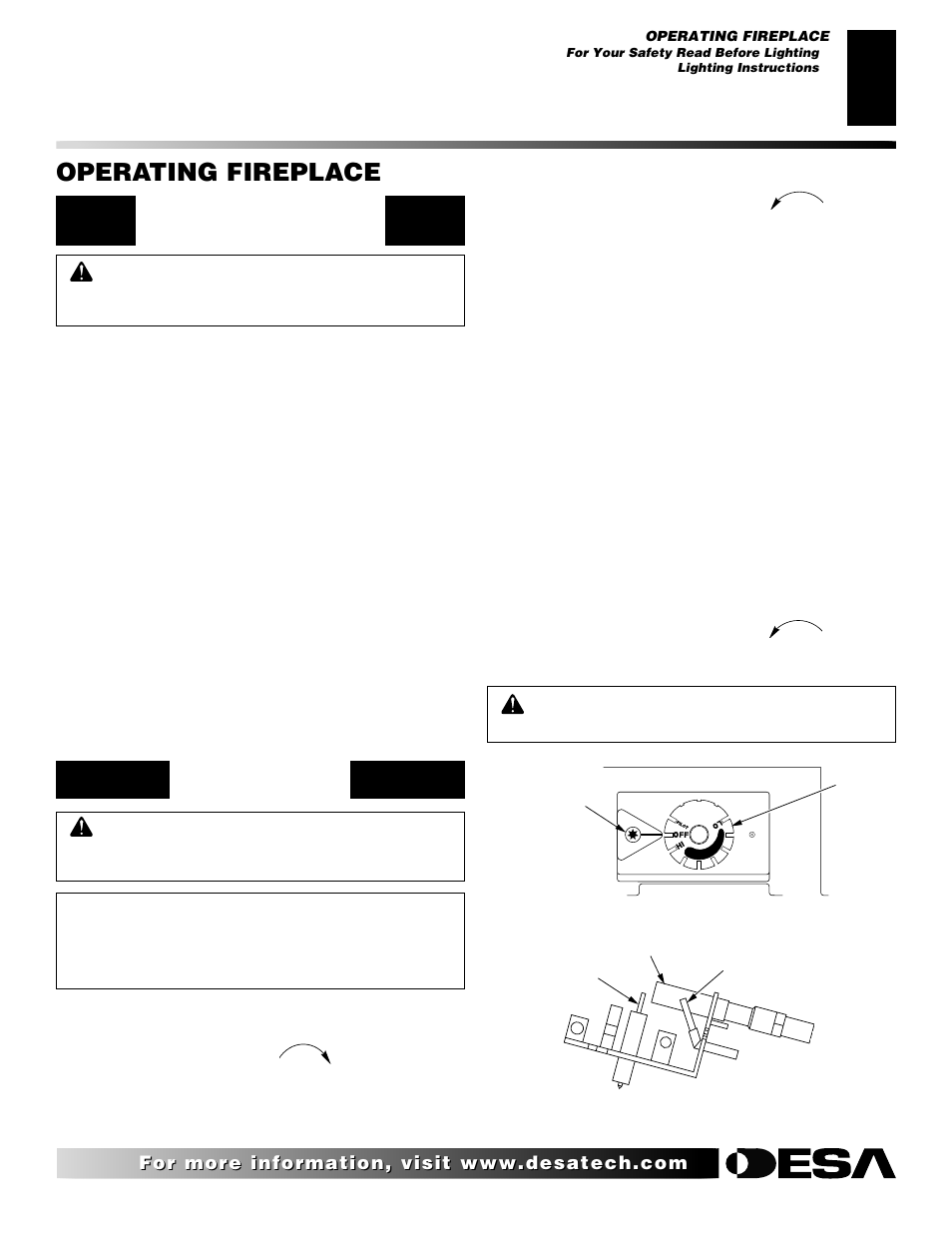 Operating fireplace | Desa CGCF26TN User Manual | Page 17 / 30