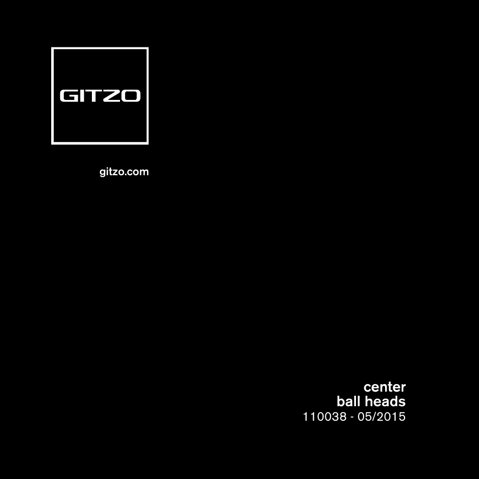 Gitzo GH1382TQD Series 1 Traveler Center Ball Head with Arca-Type Screw Knob QR Receiver User Manual | Page 16 / 16