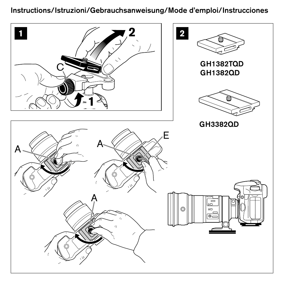 Gitzo GH1382TQD Series 1 Traveler Center Ball Head with Arca-Type Screw Knob QR Receiver User Manual | Page 4 / 16