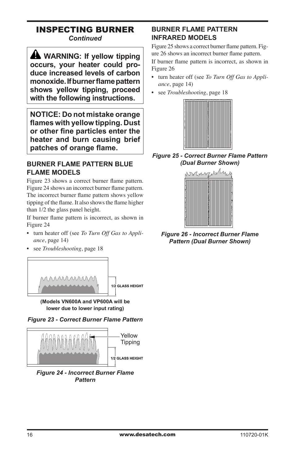 Inspecting burner | Desa VN1000BTA User Manual | Page 16 / 28