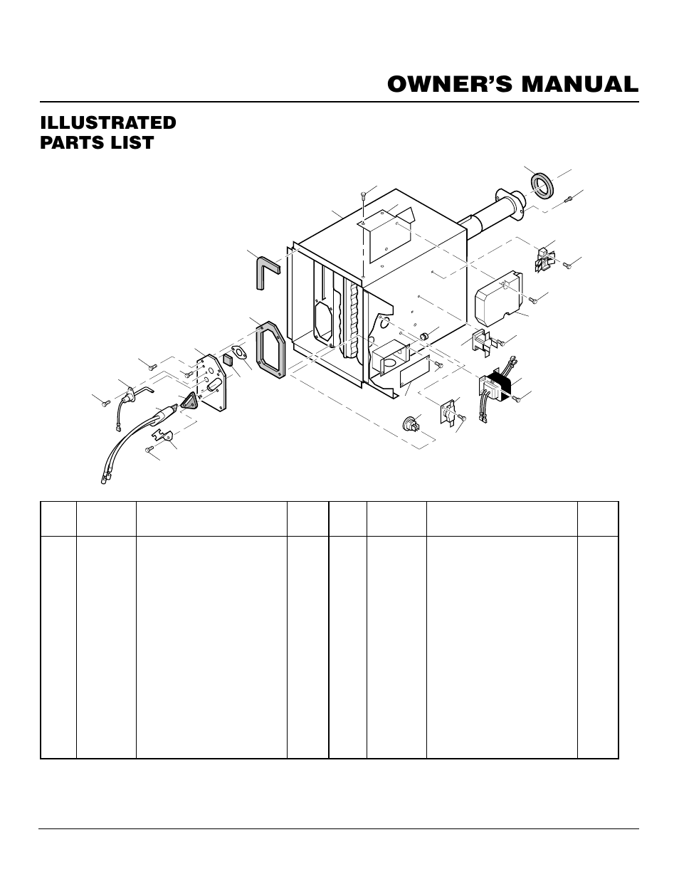 Owner’s manual, Illustrated parts list | Desa DNV40NB User Manual | Page 23 / 30