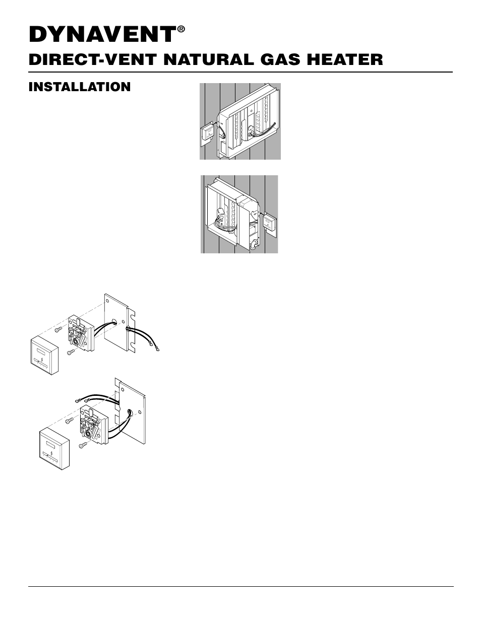 Dynavent, Direct-vent natural gas heater, Installation | Continued) | Desa DNV40NB User Manual | Page 6 / 30