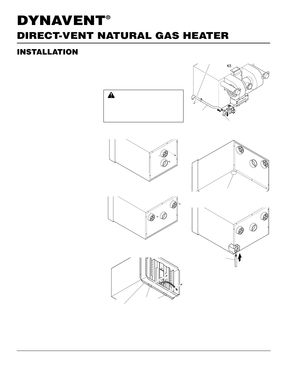 Dynavent, Direct-vent natural gas heater, Installation | Desa DNV40NB User Manual | Page 8 / 30