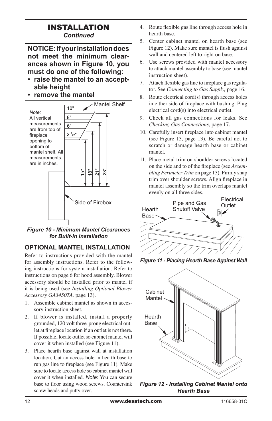 Installation | Desa CDCFPRA User Manual | Page 12 / 40