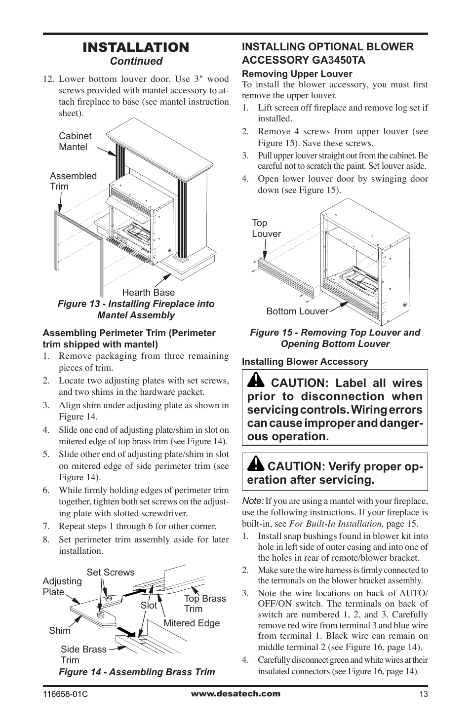 Installation | Desa CDCFPRA User Manual | Page 13 / 40