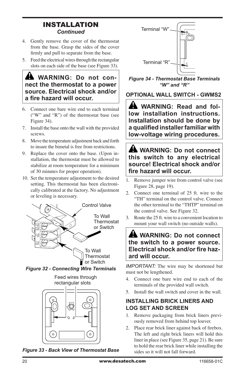 Installation | Desa CDCFPRA User Manual | Page 20 / 40