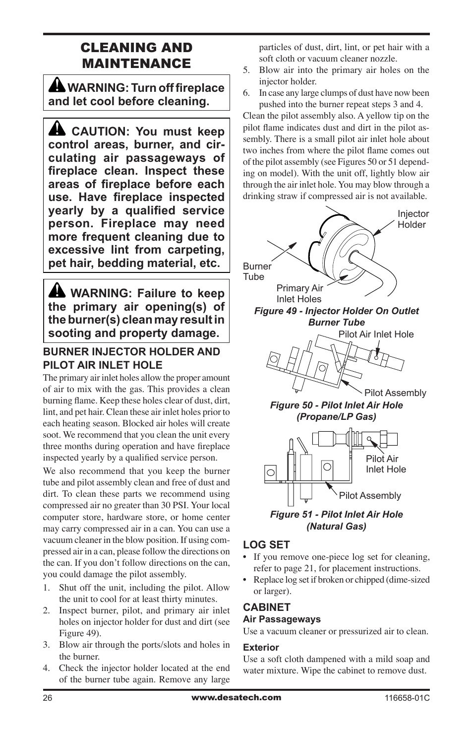 Cleaning and maintenance | Desa CDCFPRA User Manual | Page 26 / 40